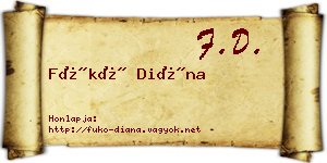 Fükő Diána névjegykártya